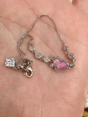 Ari Heart Arrow Silver Tennis Bracelet - NEW✨